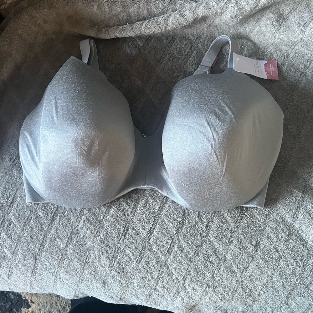 Cacique Shimmering Silver Bra